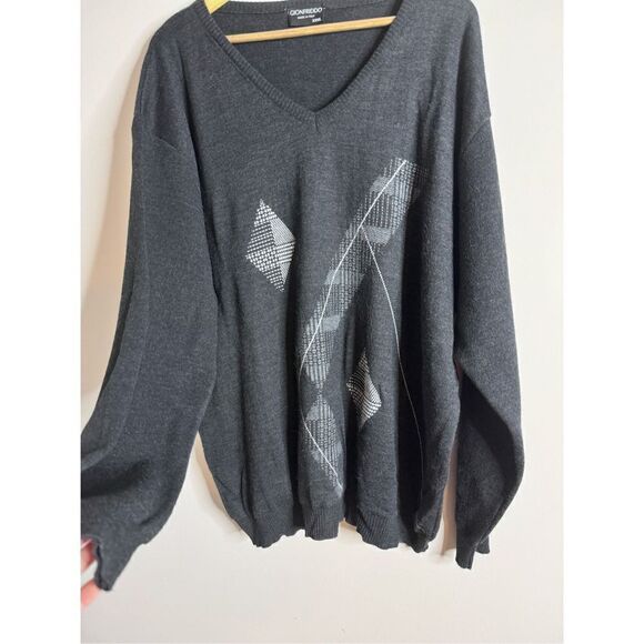 Gionfriddo Sweater Men's XXXL Merino wool Made In Italy Grey - Picture 4 of 7